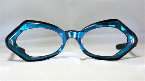 Vintage 60s Mod Electric Blue Eyeglasses Frames Etsy Eyeglasses Electric Blue Eyeglasses