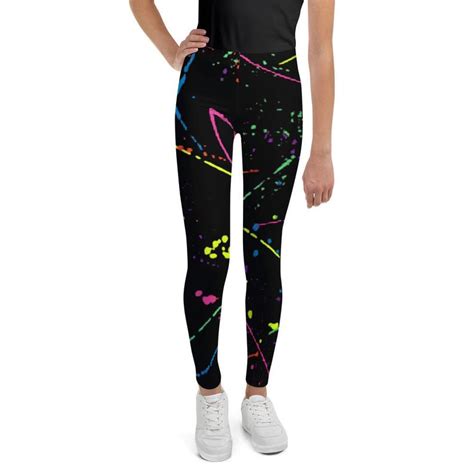 Craft supplies, party essentials & decor. 80s Clothing Baby Leggings Neon Paint Splatter Kids ...