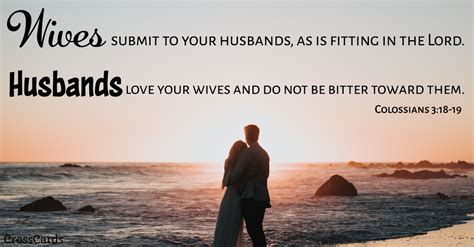 wives submit yourselves to your husbands as is fitting in the lord husbands love your wives