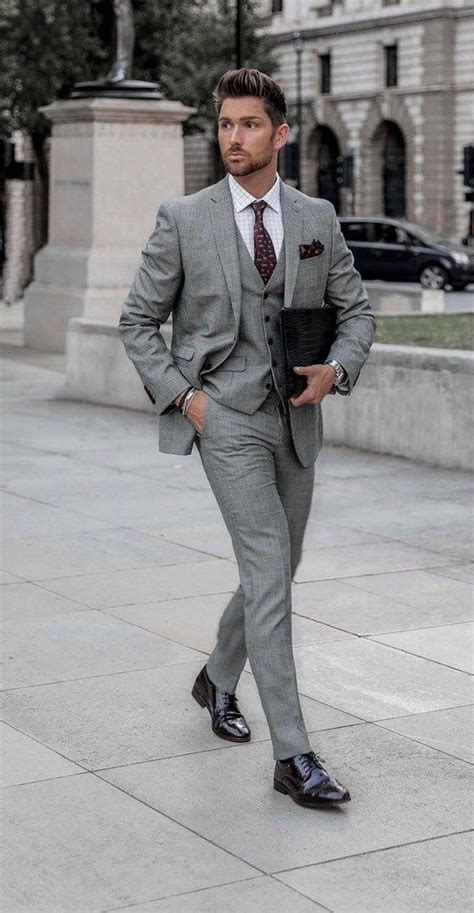 10 Classy Formal Suit Outfit Ideas For Men Grey Suit Men Mens
