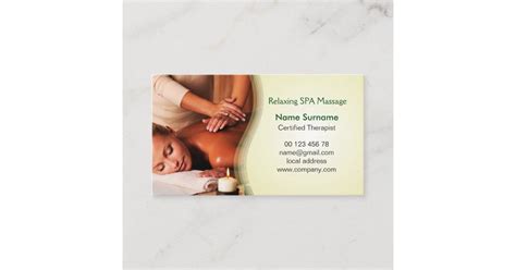 Massage Therapy Remedial Massage Business Card Zazzle