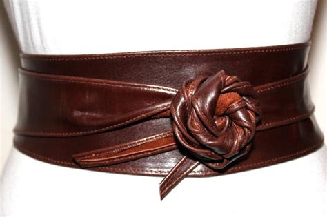 Wide Brown Leather Belt Women S