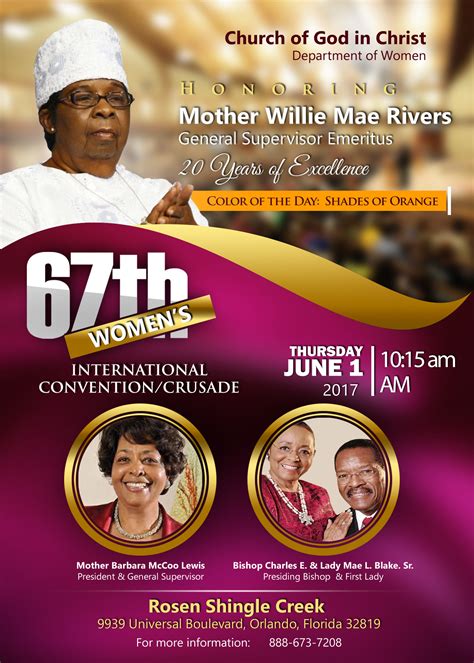 honoring mother willie mae rivers international cogic womens department