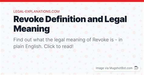 Revoke Definition What Does Revoke Mean