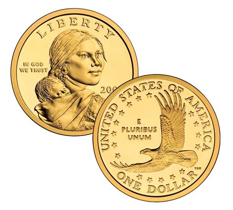 2002 P D Native American Sacagaweagolden Dollar 2 Coin Set