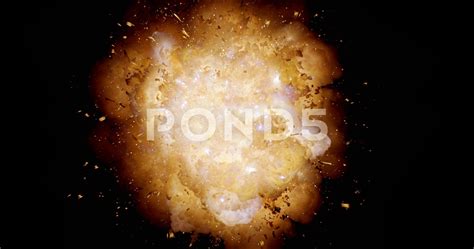 Explosion And Fireballs Particles Moving Around Stock Footage Ad