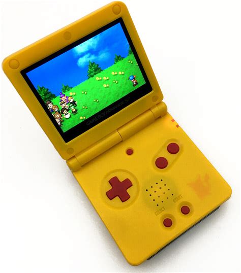 Game Boy Advance SP Pikachu re-conditioner avec rétro-éclairage V2 iPS