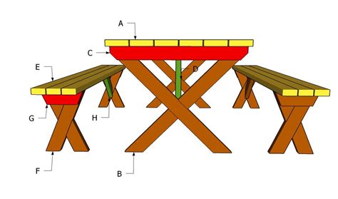 Building Picnic Table And Bench Plans Picnic Table Bench Bench Table Picnic Table