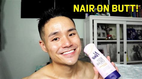 Removing Butt Hairs Using Nair Cream A Visual Guide Youtube