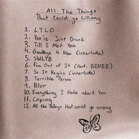 Johnny On Instagram The Official Tracklist For My Debut Album All