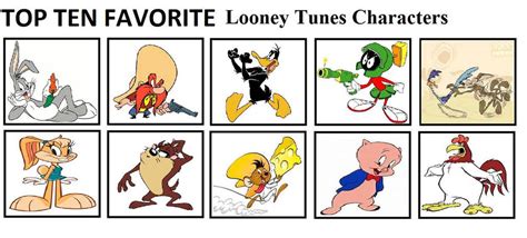 Top Ten Favorite Looney Tunes Characters By Mlp Vs Capcom On Deviantart