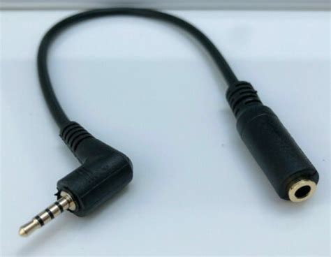 25mm 4 Pole Angled Male To 35mm 4 Pole Female Trrs Audio Extension