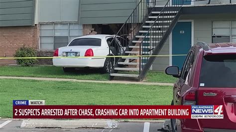2 Arrested After Chase Crash Into Apartment Youtube