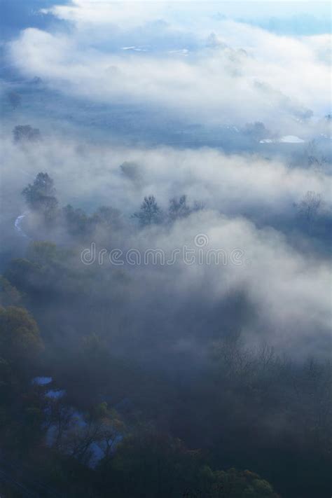 Morning Mist On Mures Valley Stock Photo Image Of Mystic