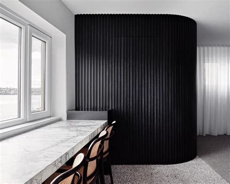 Cm Studio Timber Feature Wall Curved Walls Interior Walls