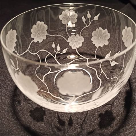 Glass Engraved Bowl Glass Engraving Engraved Bowls Glass