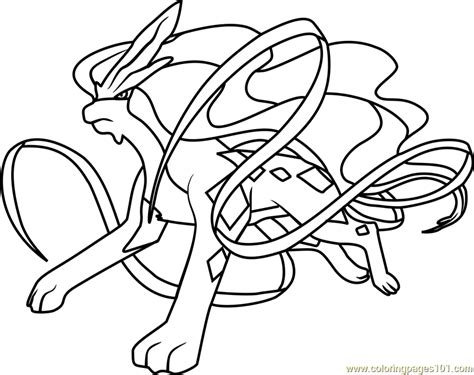 Suicune Pokemon Coloring Page For Kids Free Pokemon Printable