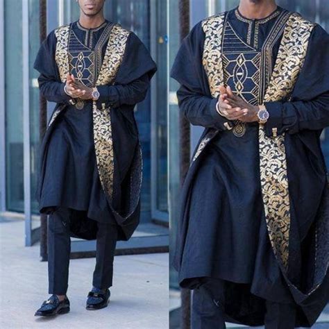 Navy Blue Agbada Agbada For Men African Agbada African Wedding Suit