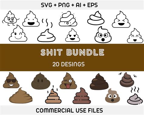 Poop Emoji Svg Poop Svg Bundle Poop Cut File Poop Clipart Etsy Canada