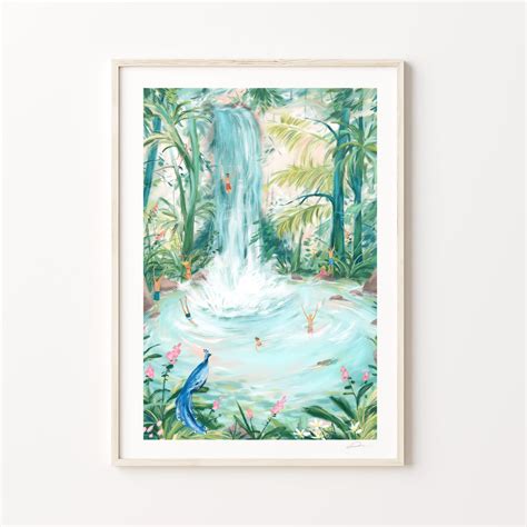 Jungle Pools Illustrated Gicl E Print Imogen Davis
