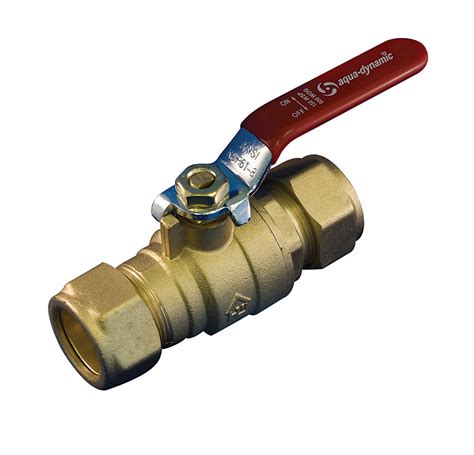 Aqua Dynamic Ball Valve 3 4 Inch Forged Brass Compression X Compression Lead Free The Home