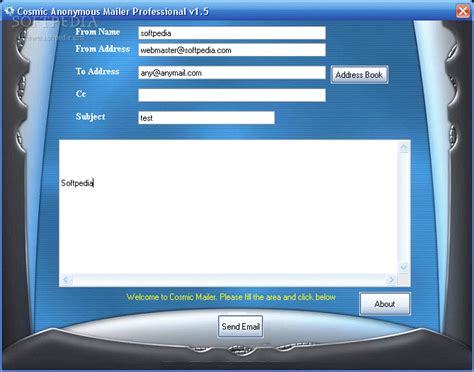 Send anonymous email with attachment for free, you can send unlimited emails securely with anonymousemail.me no registration required. Cosmic Anonymous Mailer Professional Download