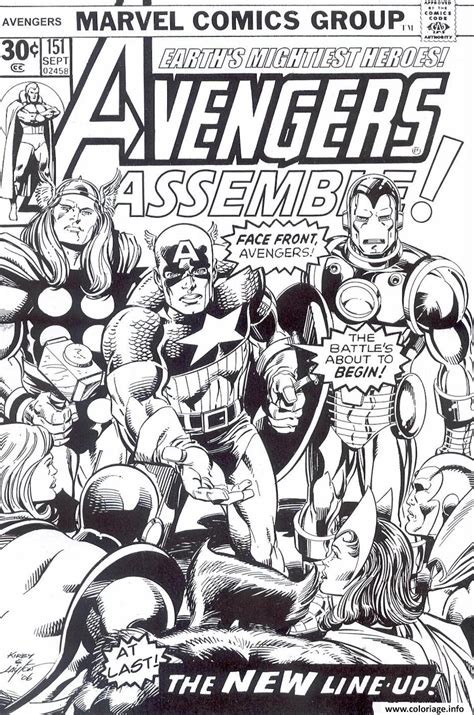 Coloriage Avengers Marvel Comics Cover