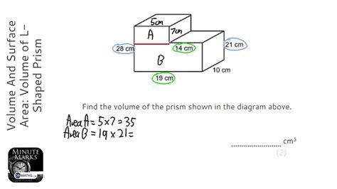 Volume And Surface Area Volume Of L Shaped Prism Grade 4 Onmaths