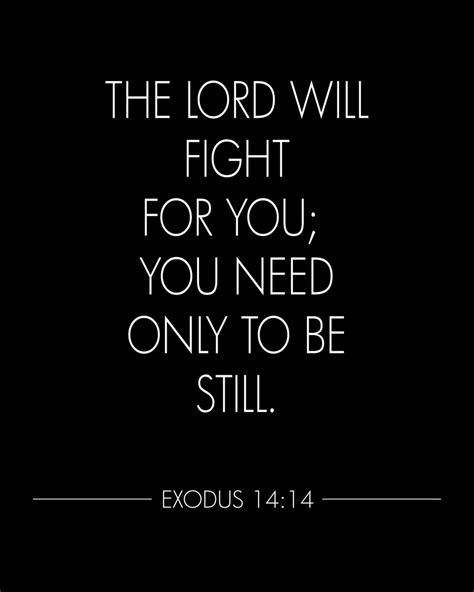 The Lord Will Fight For You You Need Only To Be Still Exodus 1414
