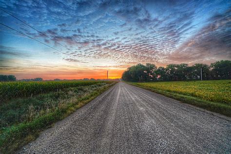 Hdr Road Sunrise Photograph By Kyle Mock