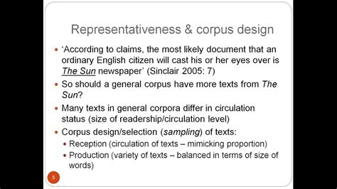 What is representativeness (in corpus design)? - YouTube