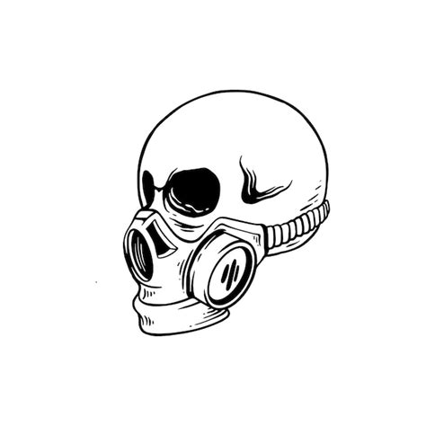 Premium Vector Skull Mask Illustration