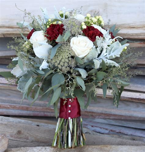 Burgundy Cream And Grey Bridal Bouquet Bouquet Table Decorations