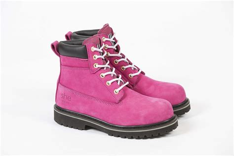 Home She Wear Pink Work Boots Work Shoes Women Womens Work Boots