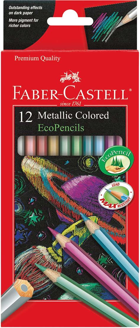 Metallic Colored Ecopencils 12 Pack From Faber Castell And Totally