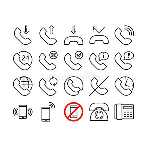Call Icon Set Stock Vector Illustration Of Connect 179982500
