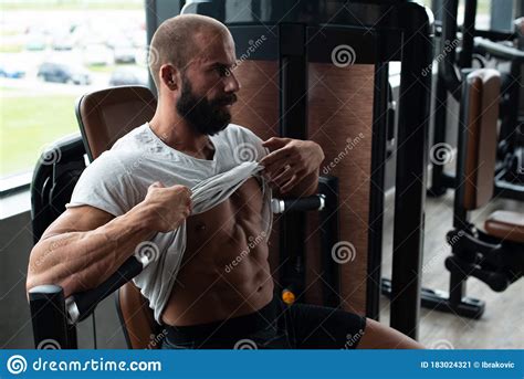 Healthy Man With Six Pack Stock Image Image Of Bodybuilding 183024321