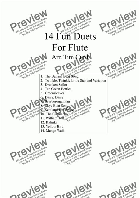 14 Fun Duets For Flute Download Sheet Music Pdf File