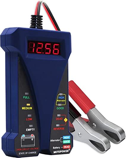 Amazon Com MOTOPOWER MP B V Digital Battery Tester Voltmeter And Charging System Analyzer