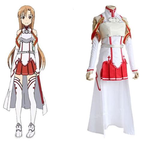 Sword Art Online Cosplay Costume Asuna Yuuki Full Set Women Cosplay Co