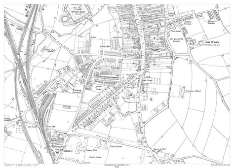Northallerton South 1911 Map Old Maps Of Yorkshire