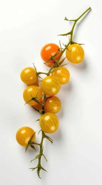 Premium Ai Image Yellow Cherry Tomatoes On A Twig