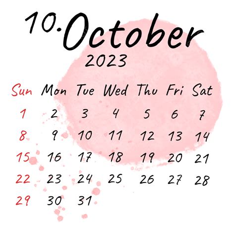 Oktober 2023 Minimalistischer Und ästhetischer Monatskalender Mit Hoher