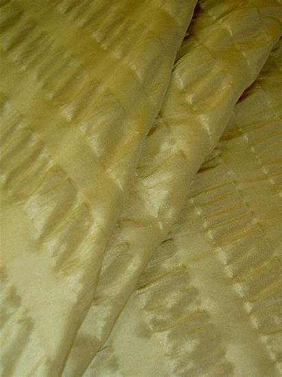 Fabric Silk Plisse Designer Gold End Stripe