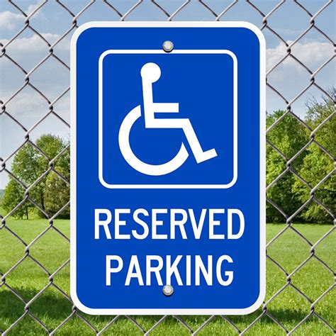 Reserved Parking Sign With Handicapped Symbol Sku K 1511