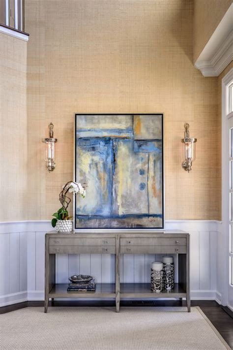 A Serene Hamptons Entry The Foyer Of A Southampton Home With A Gray