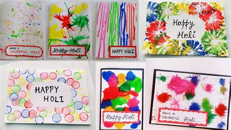 7 Special Holi Cardshandmade Holi Cards For Kidshappy Holi 2019