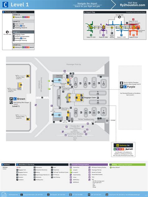 United Airlines Houston Airport Map Gadgets 2018 Houston Terminal Map