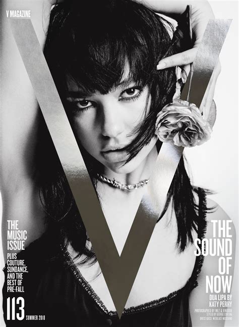 Dua Lipa Goes Monochrome For V Magazine S Issue 113
