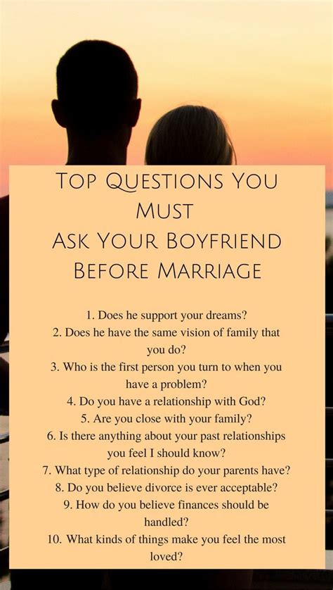 Question To Ask Your Partner Before Marriage Questyama